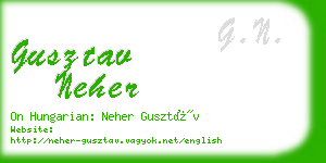 gusztav neher business card